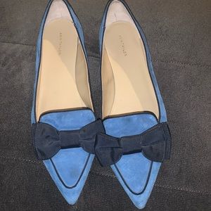 Ann Taylor Suede Bow Flats